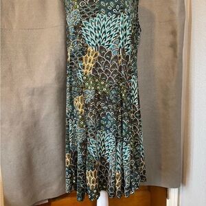 Elegant Multicolor Patterned Dress